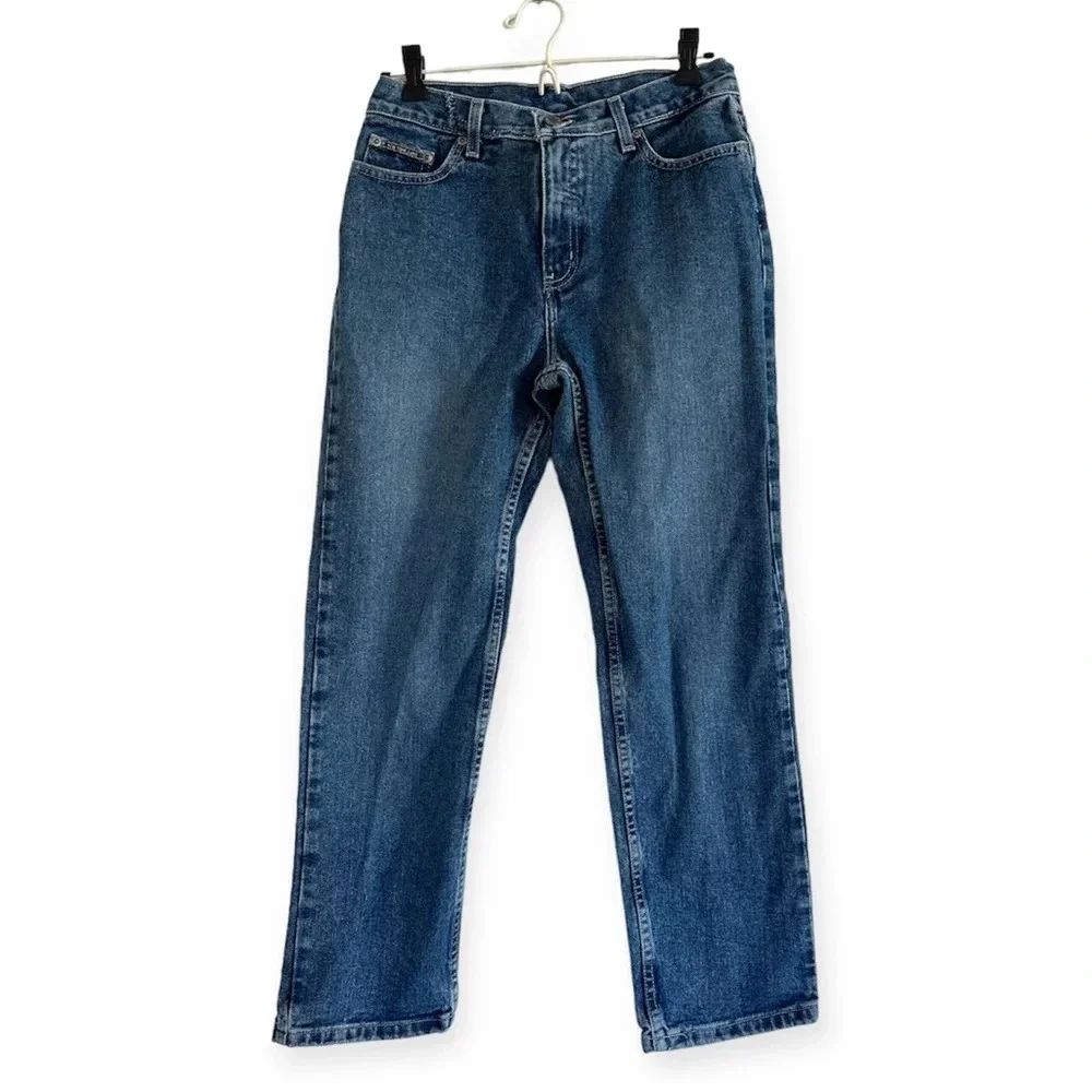Vintage High Waisted Mom Jeans Petite Medium Blue Wash Denim 26” Waist - Picture 1 of 7